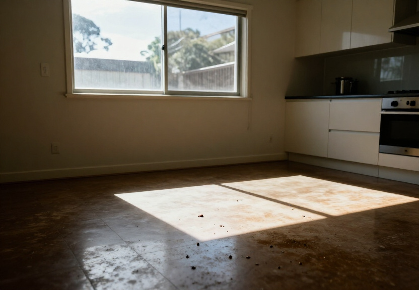 Cockroach infestation in a Clontarf kitchen before treatment